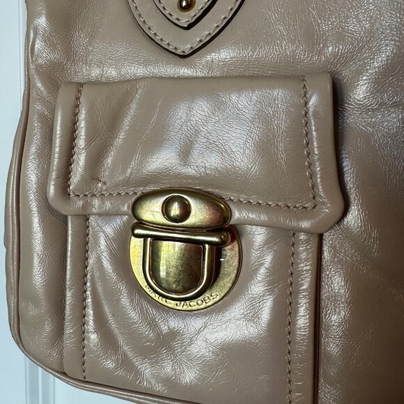 Marc Jacobs Blake Leather Beige Cream Handbag - Picture 2 of 12